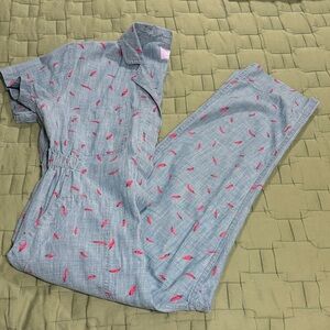 Bonobos Women’s Riviera Jumpsuit, Chambray Caliente Peppers, Size S